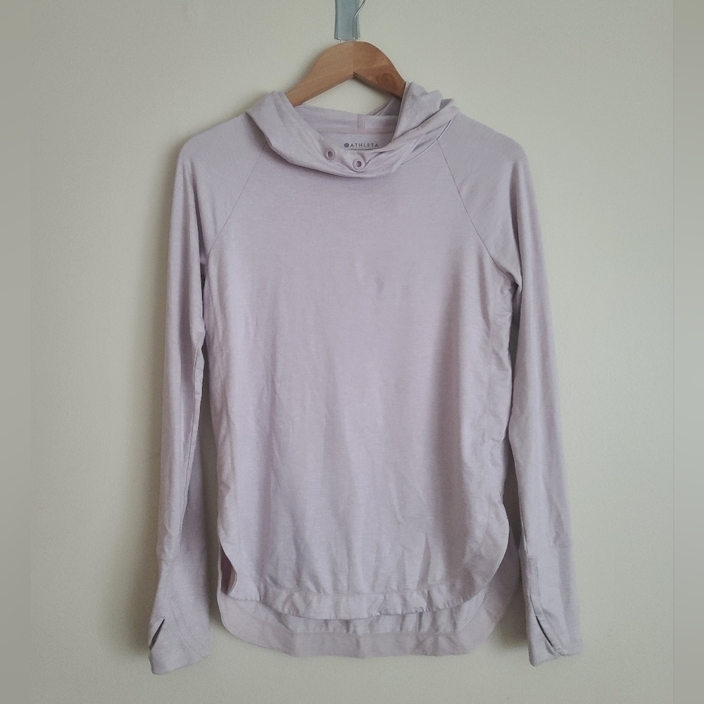 ATHLETA Uptempo Hoodie Sweatshirt in Soft Lilac sz xs